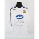 Wigan Athletic Football club, Michael Brown (No.11) Season away shirt from 2007-2008, L/S. Signed.