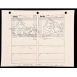 Star Wars: Ewoks (TV) - A Original hand drawn storyboard from the animated series,