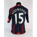 Bolton Wanderers Football club, Steinsson (No.15) Season shirt from 2009-2010, S/S.