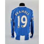 Wigan Athletic Football club, Bramble (No.19) Season shirt from 2007-2008, L/S. Match worn 11 Nov