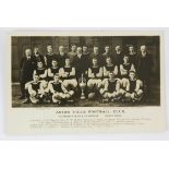 Football postcard. 6 x 4 inches. Aston Villa Football Club 1909-1910.