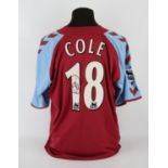Aston Villa Football Club, Carlton Cole (No.20 - signed to rear) 2004-2005. S/S. Match Worn during