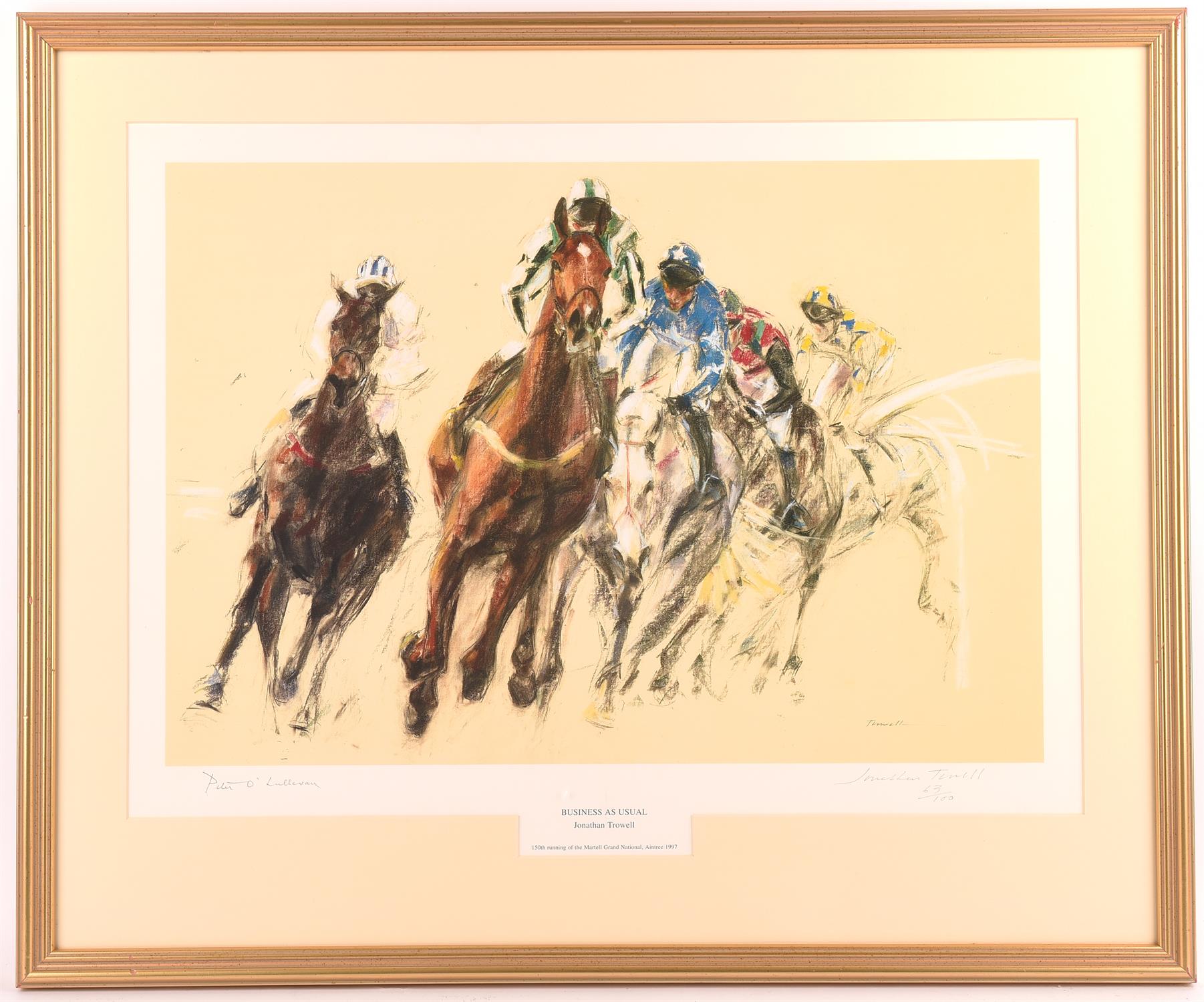 Two Horse Racing related limited prints - Limited edition print (63/100) of 'Business as usual' by - Image 2 of 2