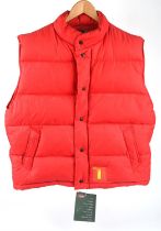 The Beatles (No. 1) promotional red sleeveless puffer jacket and cap - Cobles Antarctic style jacket