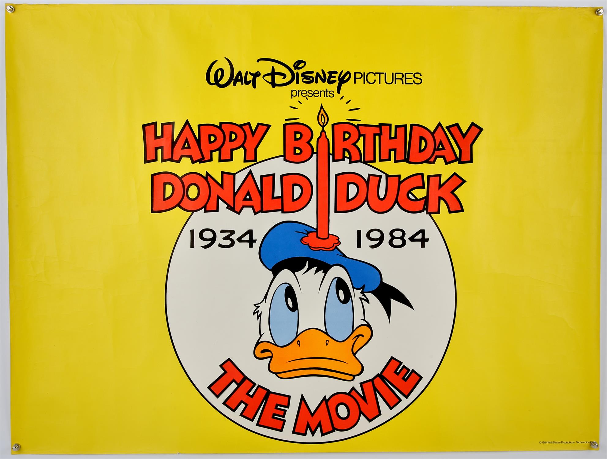 Walt Disney: Two British Quad film posters, includes, Happy Birthday Donald Duck (1984) and Bambi - Image 2 of 2