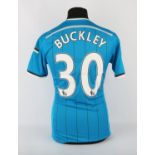 Sunderland A.F.C. Football club, Buckley (No.30) Match worn. 2014-2015 Season away Shirt,