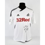 Swansea Football club, Gower (No.27) Season shirt from 2011-2012, S/S. Signed. Provenance given to