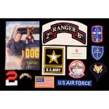 Dog (2022) - Channing Tatums Ranger Pin Badge and Hotel Key, along with a ten military patches and
