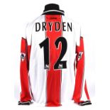Southampton Football Club, Dryden (No.12) 2000-2001 season shirt L/S. Match Worn.