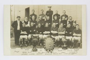 Football postcard. 6 x 4 inches. Swindon Football Team 1911-12.