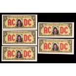 AC/DC - Five 1$ bills from Money Talks Music video (5).