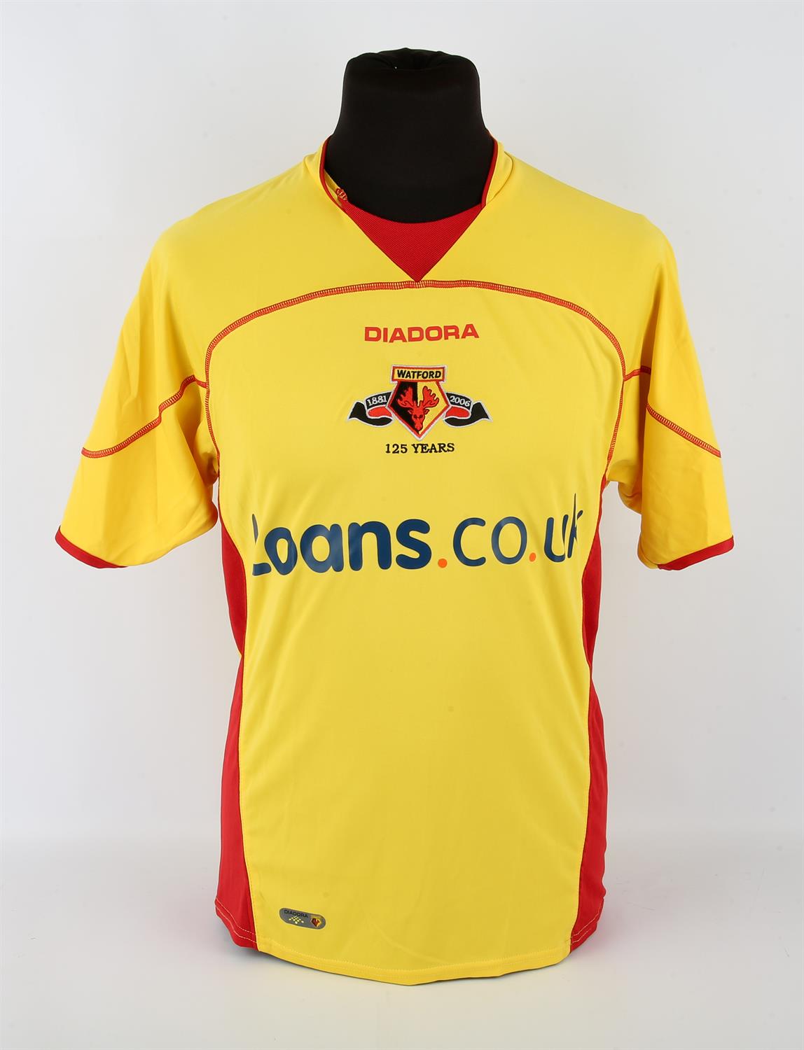 Watford Football club, Young (No.15) 125th Anniversary shirt from 2006-2007, S/S. - Image 2 of 2