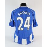 Wigan Athletic Football club, Skoko (No.24) Season shirt from 2007-2008, S/S – Provenance kitman.