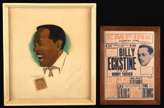 § Billy Eckstine (1914 - 1993) two framed pictures. Firstly a flyer for the Empire Finsbury Park