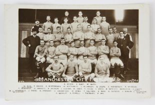 Football postcard. 6 x 4 inches. Manchester City F.C. 1908-09.
