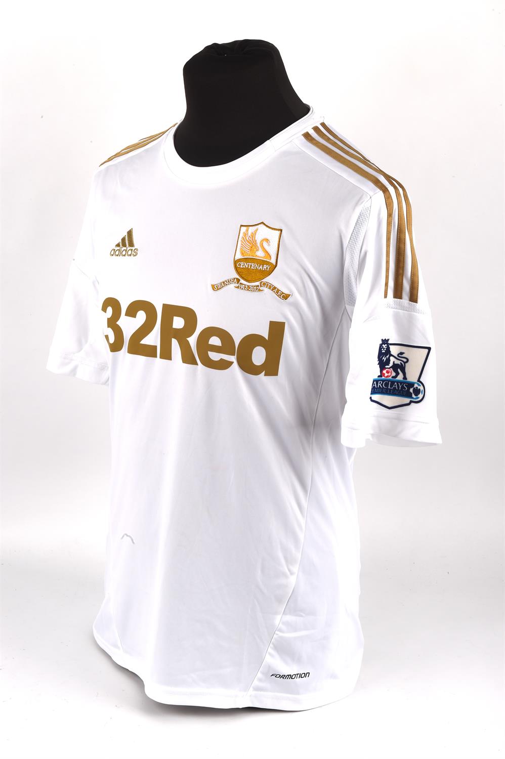 Swansea Football club, Chico Flores (No.4) Season Centenary shirt from 2012-2013, S/S. - Image 2 of 2