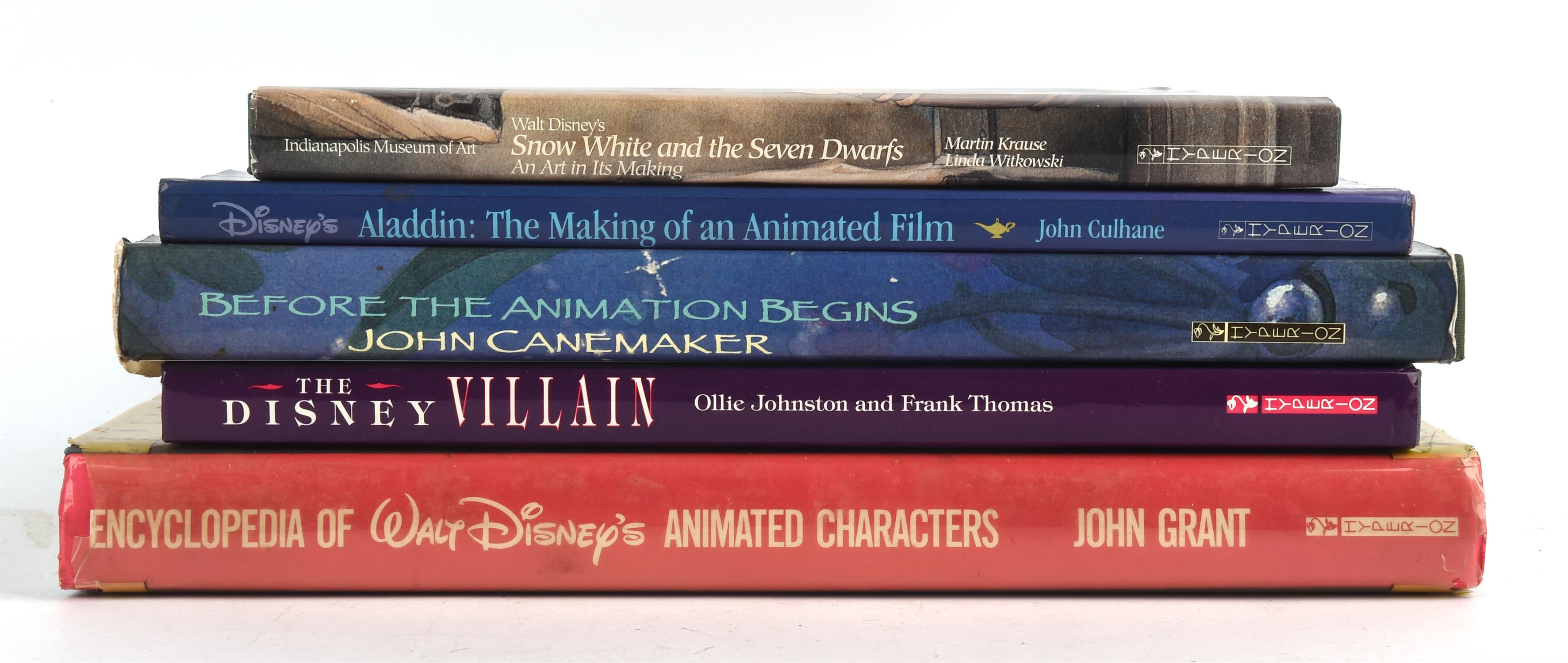 Walt Disney, Animation, and related – Five first edition hardback books, three of which are Signed