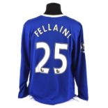 Everton Football club Fellaini (No.25) Premier Season shirt from 2012-13, L/S. Match Worn.