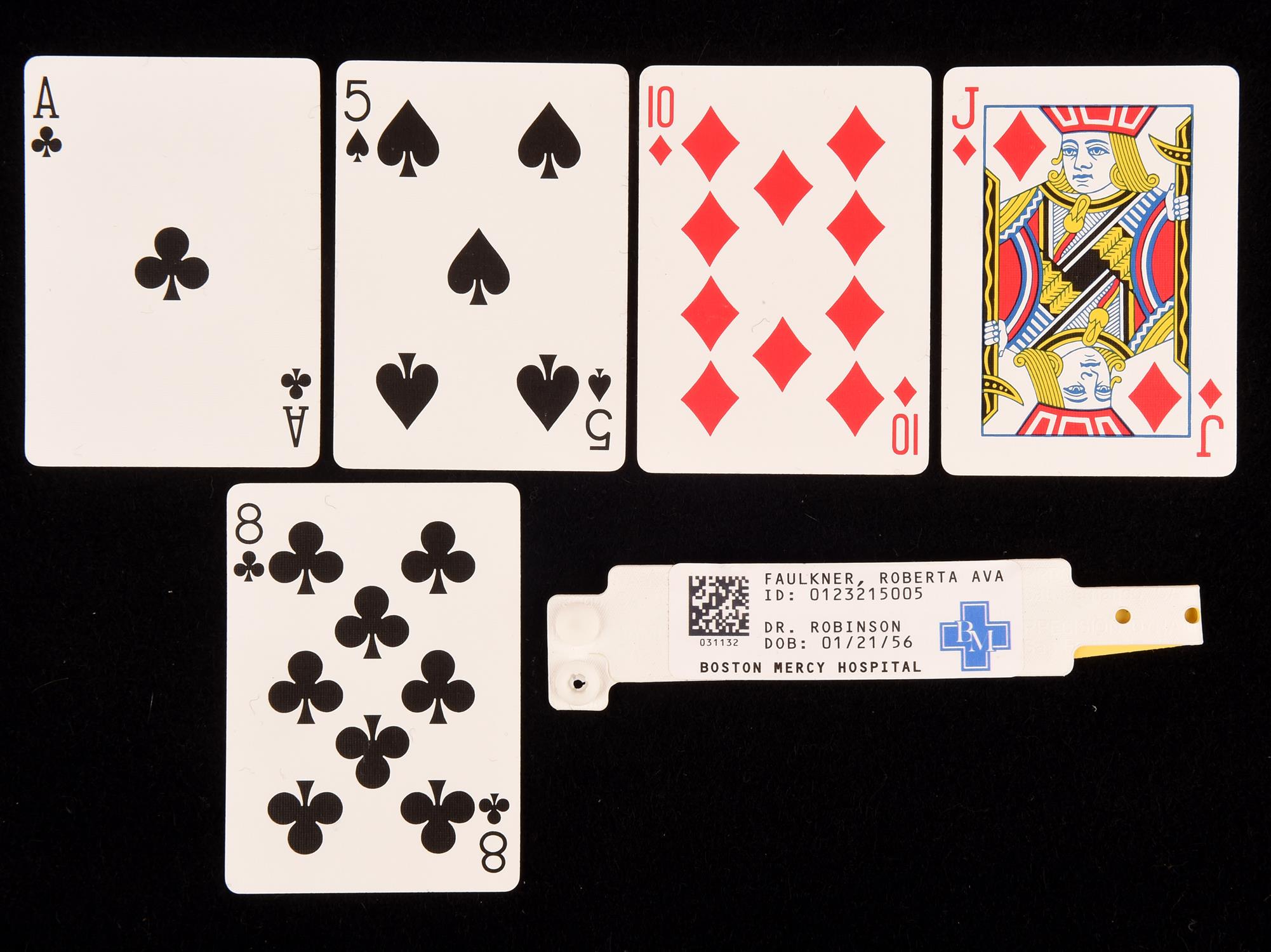 Ava (2020) - A set of Five Playing Cards from the card game between Geena Davis and Jessica