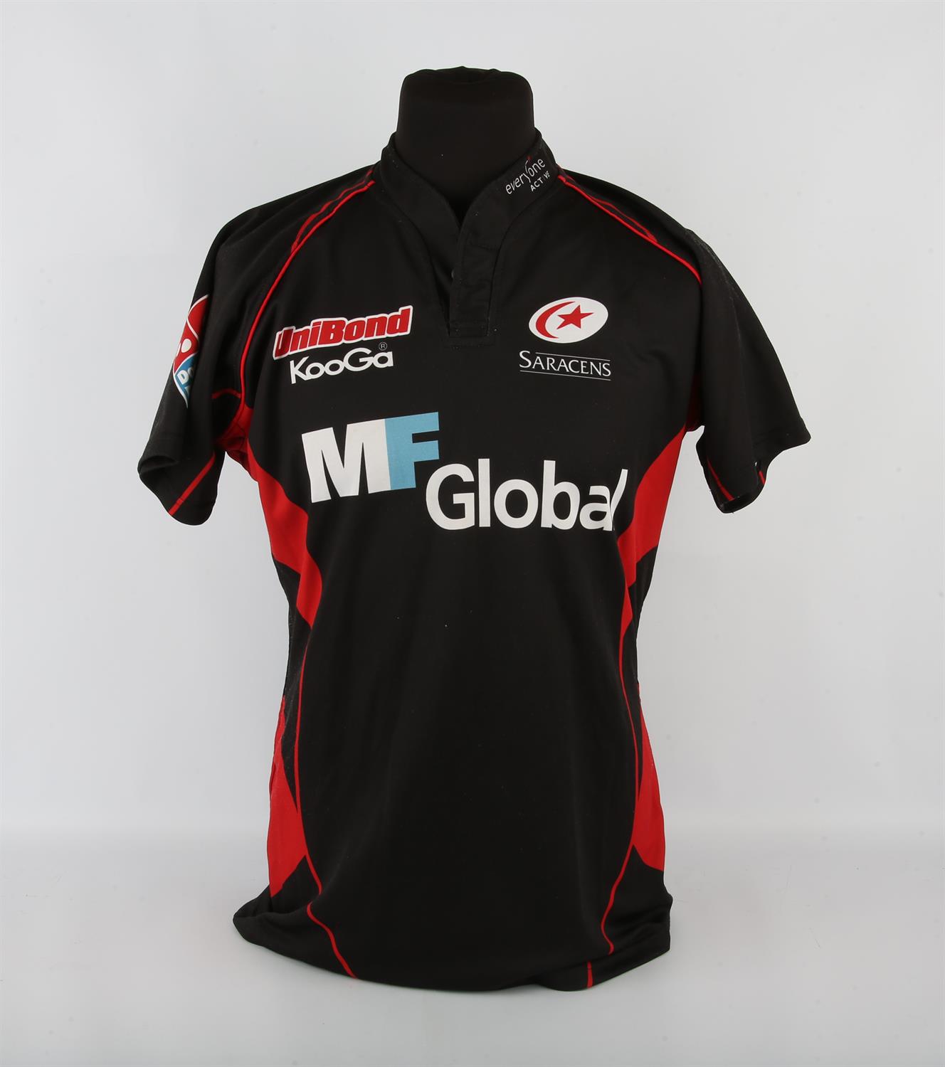 Saracens rugby shirt. 2008 - 2009. Botha (19) S/S match worn. - Image 2 of 2