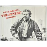 The Hunter (1980) British Quad film poster, this being a scarce Advance for Steve McQueen’s final