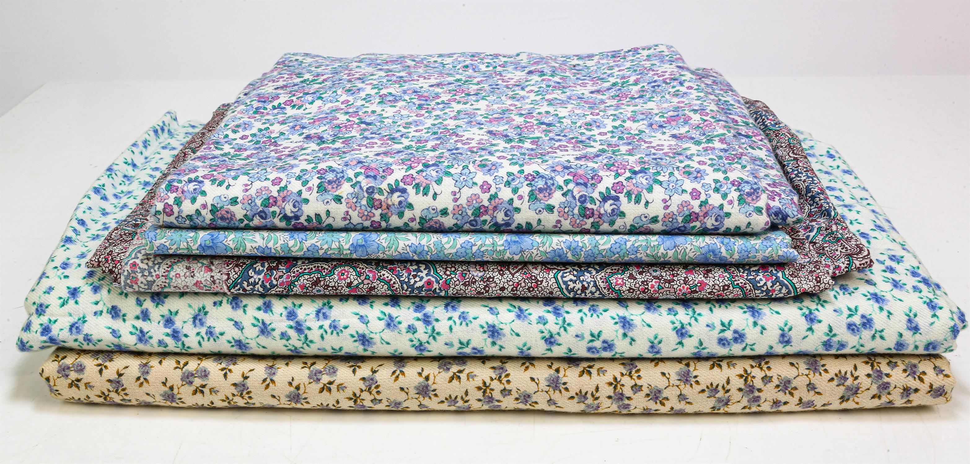 A collection of 5 lengths of unused vintage LIBERTY lawn-and brushed cotton floral fabric. - Image 2 of 5