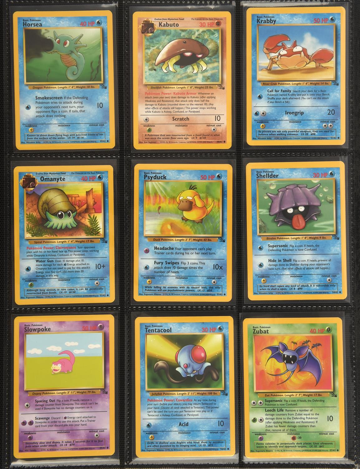 Pokemon TCG. Complete Fossil third print set. This is also known as the Australian print and has a - Image 10 of 12