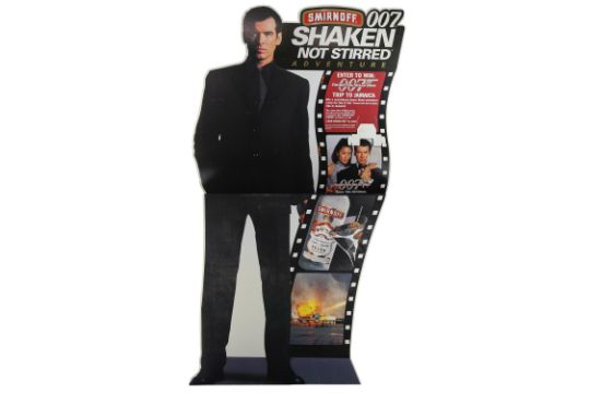 James Bond Tomorrow Never Dies (1997) Smirnoff Standee, Shaken not Stirred, promoting a trip to