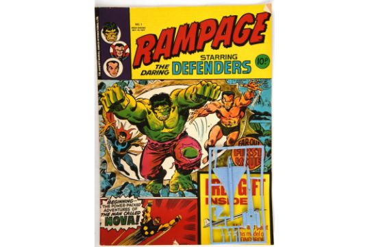 Rampage Starring the Defenders: a run of 19 issues including No. 1, featuring free gifts (Marvel - Image 1 of 4