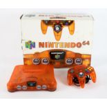 Nintendo 64 (N64) Fire Orange Console (PAL) Item is boxed and complete with original controller,