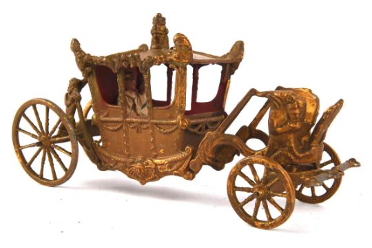 A Britain's large scale hollow cast Coronation coach and train of eight horses, overall length 50cm, - Image 3 of 4