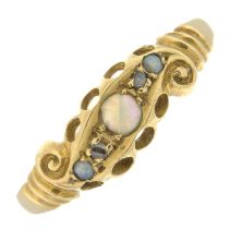 Opal & diamond dress ring