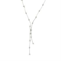 Articulated link necklace, with diamond spacers