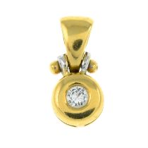 18ct gold diamond pendant