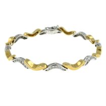 Diamond bi-colour bracelet