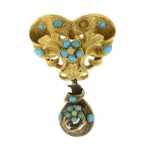 Victorian turquoise brooch, AF