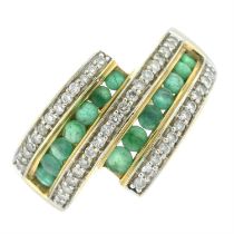 Emerald & diamond ring