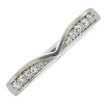 18ct gold diamond band ring