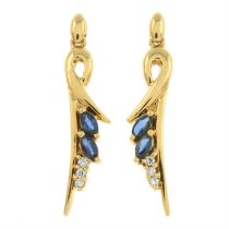 18ct gold sapphire & diamond earrings