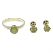 Set of peridot jewellery