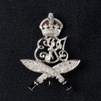 Diamond & enamel Gurka Rifles regimental badge