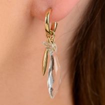18ct gold gem fish earrings, by Links of London