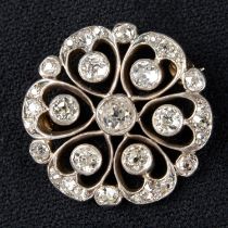 Victorian old-cut diamond brooch