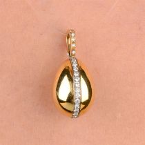 18ct gold diamond 'Simple' egg charm, by Fabergé