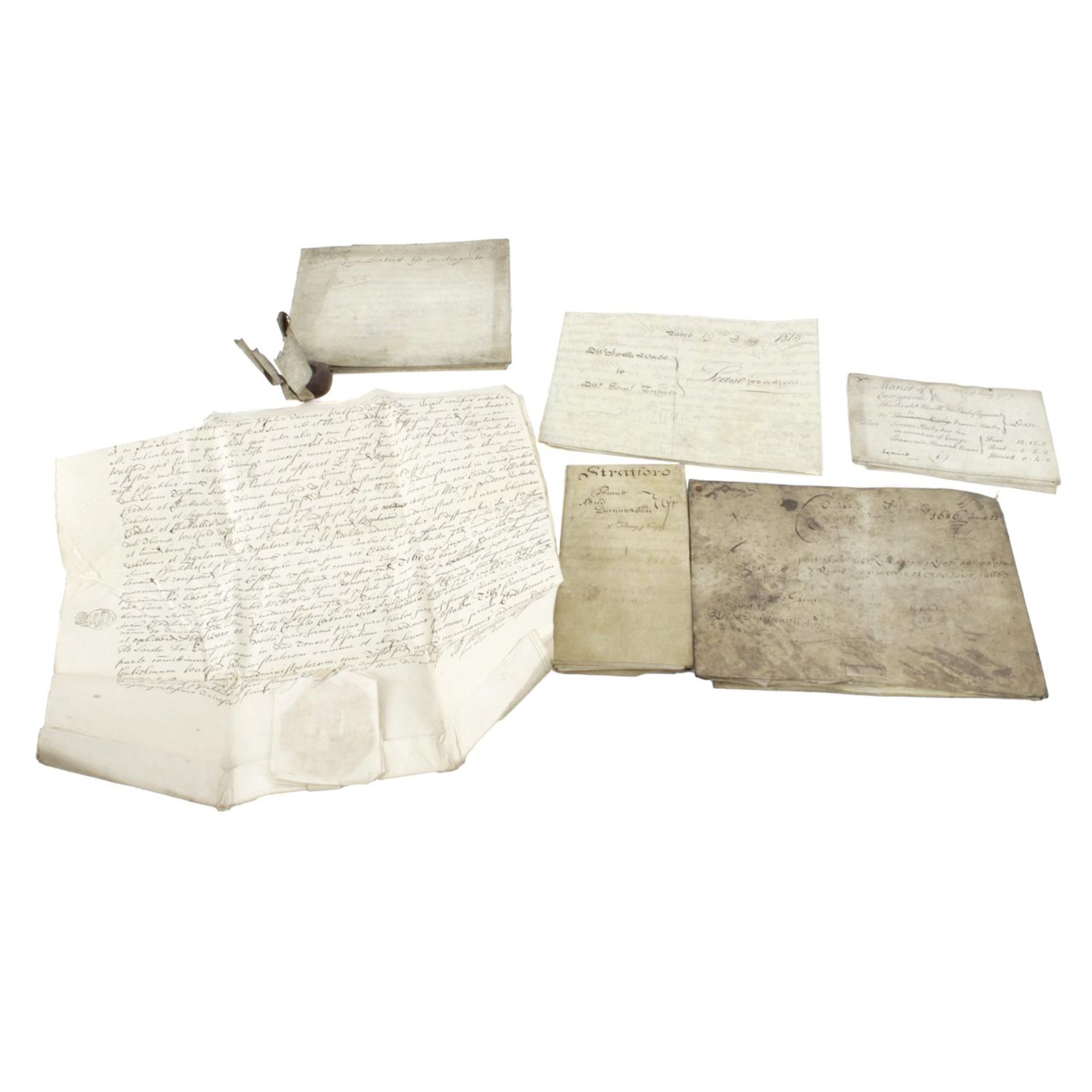 Assorted 17th to 19th century indentures