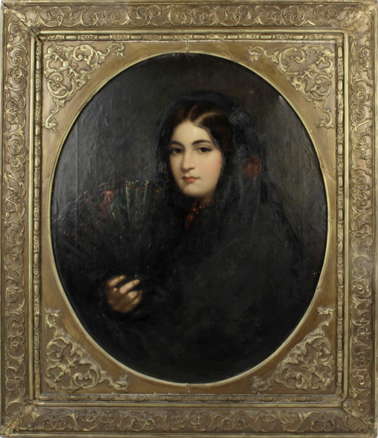 Victorian portrait of a lady in Spanish dress