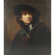 19th century self portrait after Rembrandt