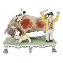 19th century Staffordshire Bull Baiting group