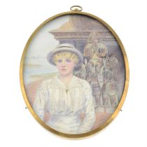 Portrait miniature of a female explorer