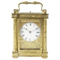 Brass cased repeater carriage clock